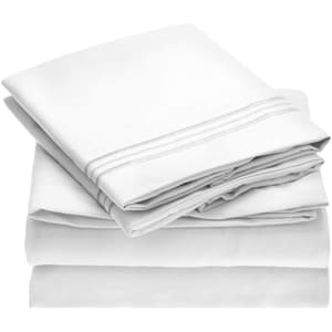 Mellanni Bed Sheet Set - Brushed Microfiber 1800 Bedding