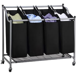 Ollieroo Laundry Sorter Cart 4-Bag Classics Rolling Laundry Hamper