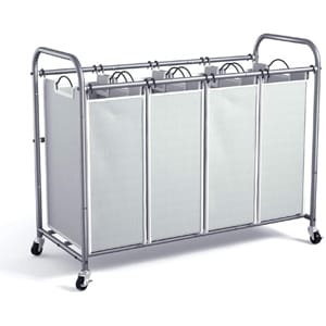 ROMOON Laundry Hamper Sorter & 4 Bag Laundry Sorter Cart