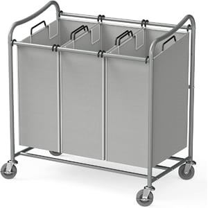 Simple Houseware Heavy-Duty 3-Bag Laundry Sorter Cart - The Best Commercial Laundry Cart